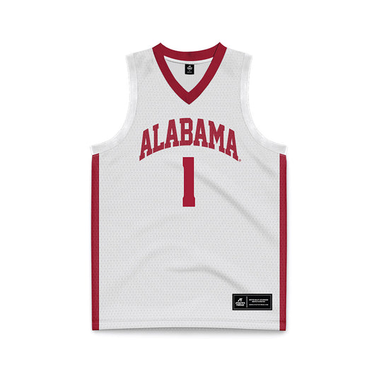 Alabama - NCAA Men's Basketball : Jalil Bethea - White Basketball Jersey-0