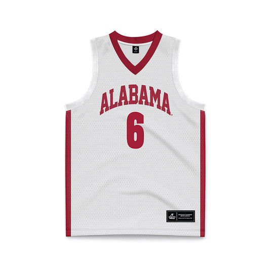Alabama - NCAA Men's Basketball : London Jemison - White Basketball Jersey-0