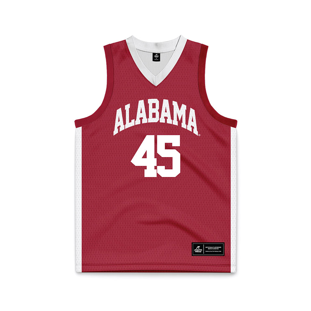 Alabama - NCAA Men's Basketball : Max Scharnowski - Crimson Basketball Jersey-1