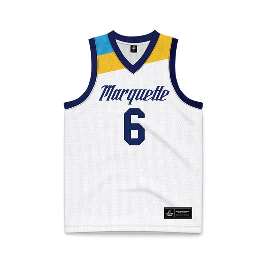 Marquette - NCAA Men's Basketball : Sheek Pearson - White Basketball Jersey-0