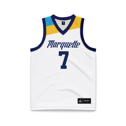 Marquette - NCAA Men's Basketball : Zaide Lowery - White Basketball Jersey-0
