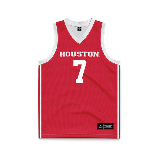 Houston - NCAA Men's Basketball : Milos Uzan - Red Basketball Jersey-0