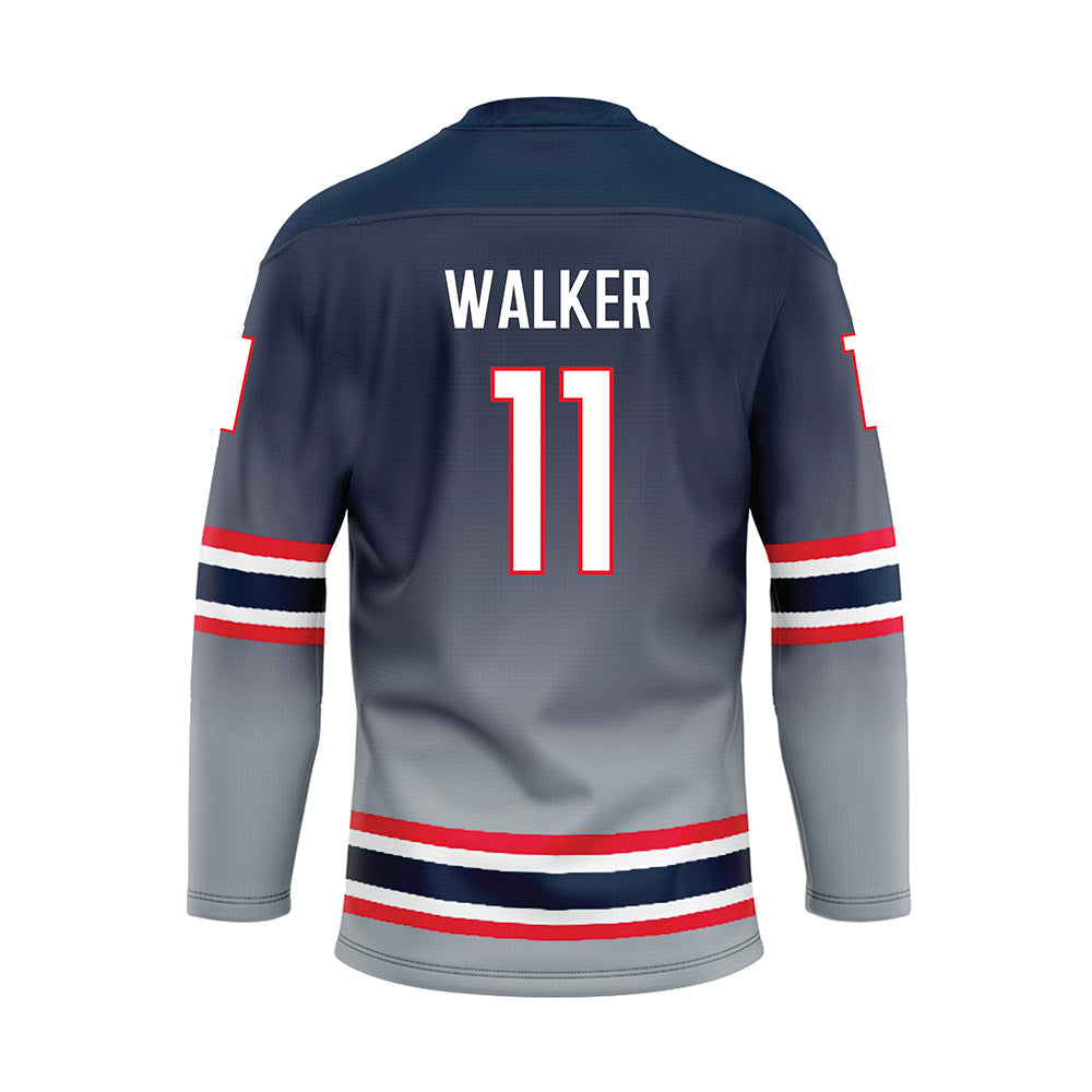 UConn - NCAA Women's Ice Hockey : Christina Walker - Grey Hockey Jersey