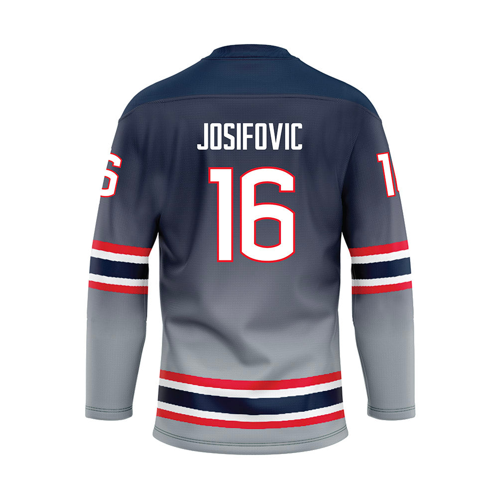 UConn - NCAA Women's Ice Hockey : Kyla Josifovic - Grey Hockey Jersey