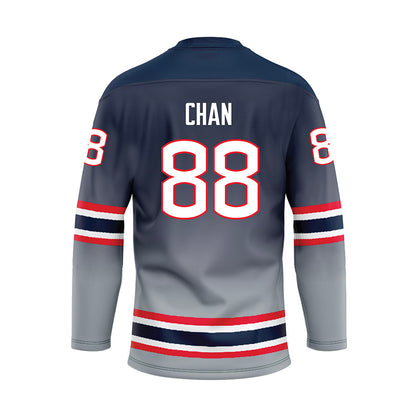 UConn - NCAA Women's Ice Hockey : Tia Chan - Grey Hockey Jersey