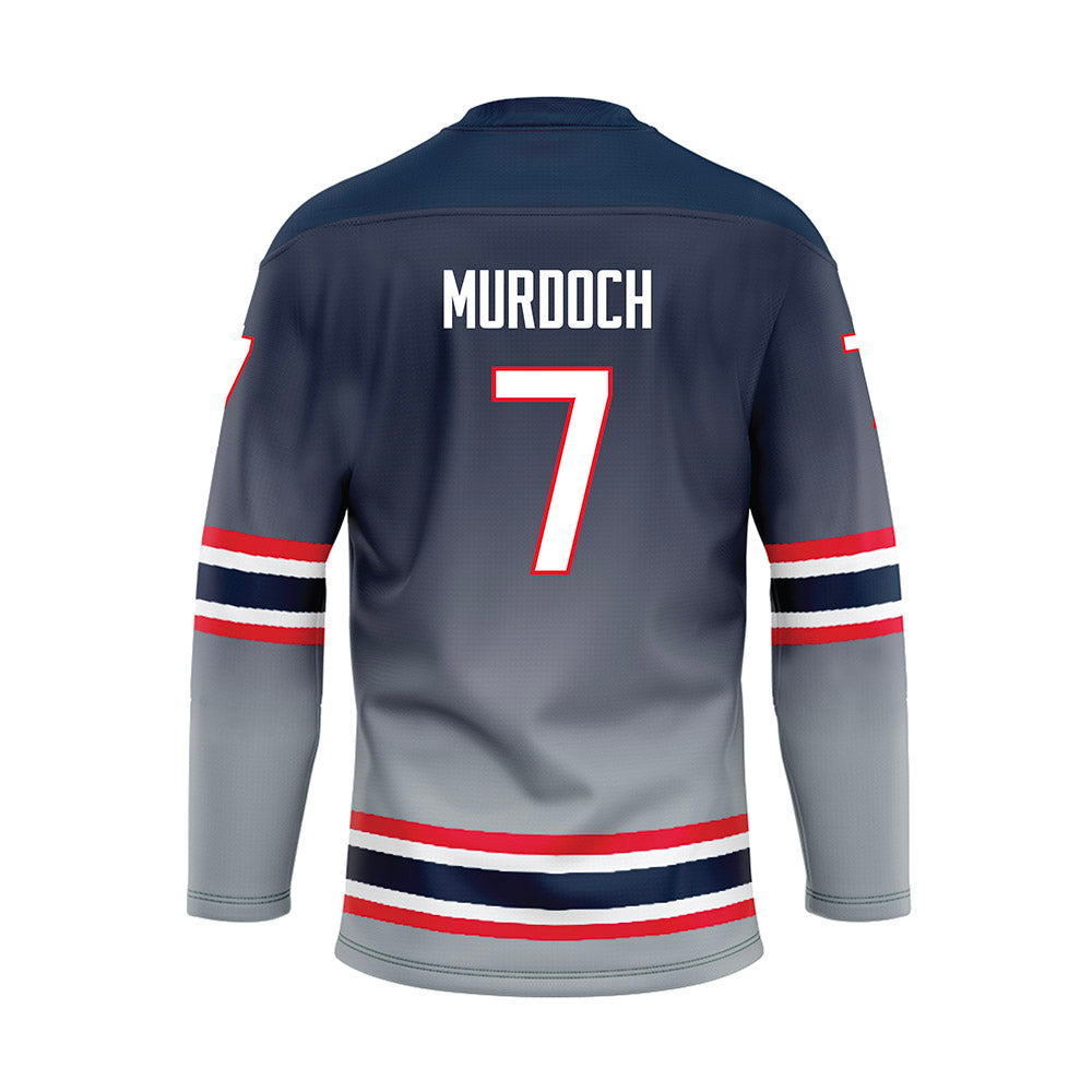 UConn - NCAA Women's Ice Hockey : Claire Murdoch - Grey Hockey Jersey-1
