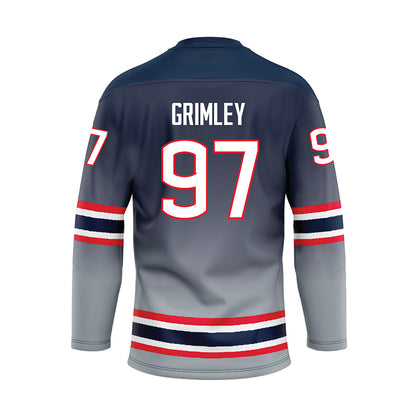 UConn - NCAA Women's Ice Hockey : Riley Grimley - Grey Hockey Jersey