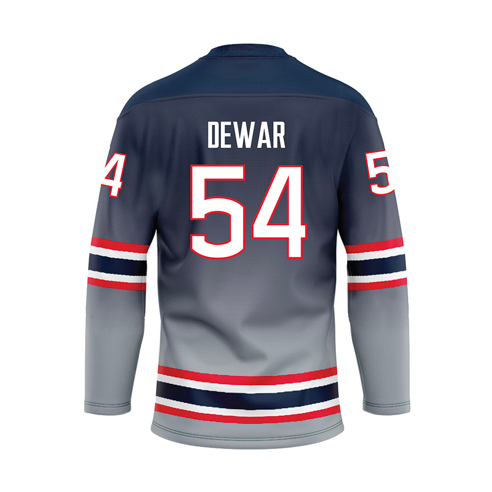 UConn - NCAA Women's Ice Hockey : Livvy Dewar - Grey Hockey Jersey