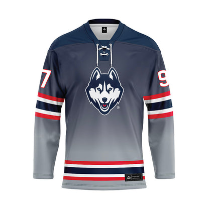 UConn - NCAA Women's Ice Hockey : Riley Grimley - Grey Hockey Jersey