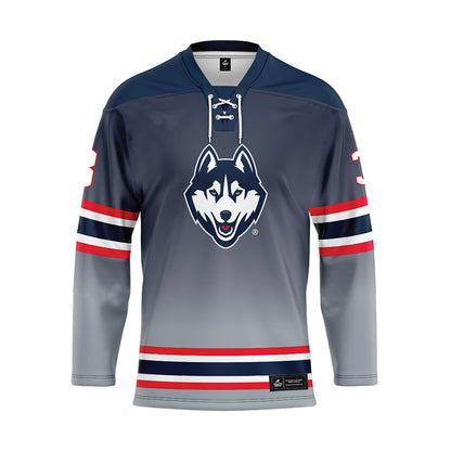 UConn - NCAA Women's Ice Hockey : Martha Mobarak - Grey Hockey Jersey