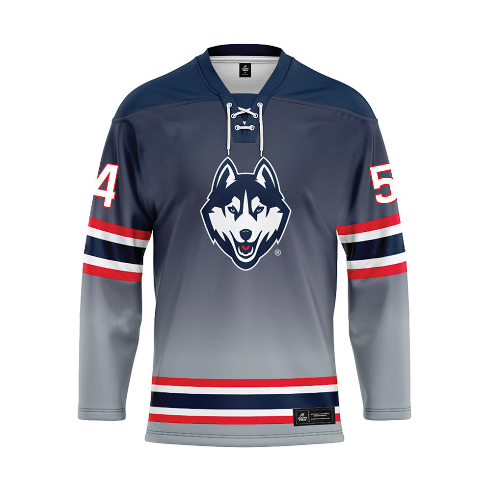 UConn - NCAA Women's Ice Hockey : Livvy Dewar - Grey Hockey Jersey