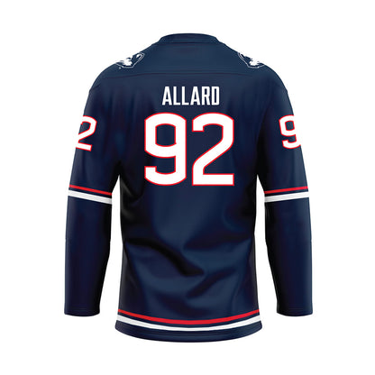 UConn - NCAA Women's Ice Hockey : Ashley Allard - Navy Hockey Jersey