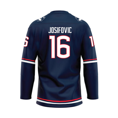 UConn - NCAA Women's Ice Hockey : Kyla Josifovic - Navy Hockey Jersey