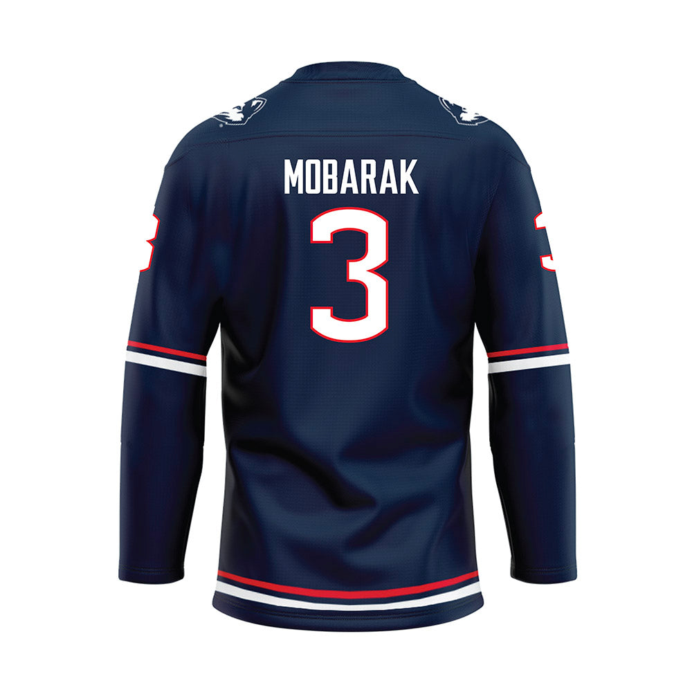 UConn - NCAA Women's Ice Hockey : Martha Mobarak - Navy Hockey Jersey