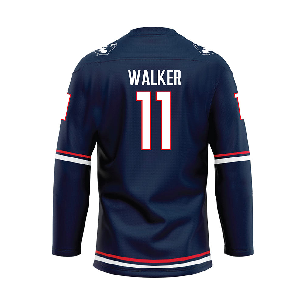 UConn - NCAA Women's Ice Hockey : Christina Walker - Navy Hockey Jersey