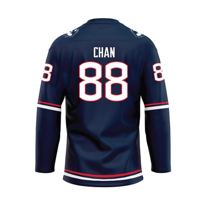 UConn - NCAA Women's Ice Hockey : Tia Chan - Navy Hockey Jersey