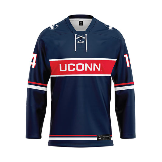 UConn - NCAA Women's Ice Hockey : Brooke Campbell - Navy Hockey Jersey