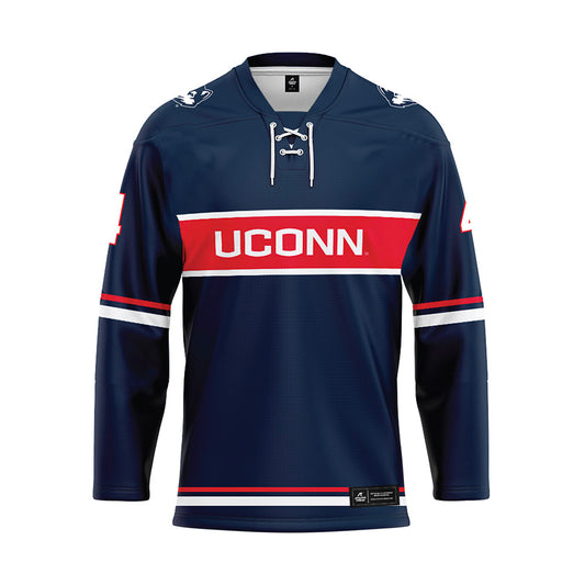 UConn - NCAA Women's Ice Hockey : Teagan Vaughan - Navy Hockey Jersey-0