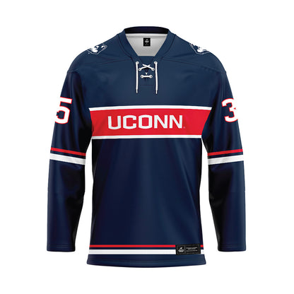 UConn - NCAA Women's Ice Hockey : Shannon Moran - Navy Hockey Jersey