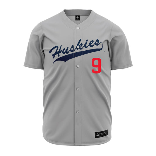 UConn - NCAA Baseball : Chase Taylor - Gray Jersey-0