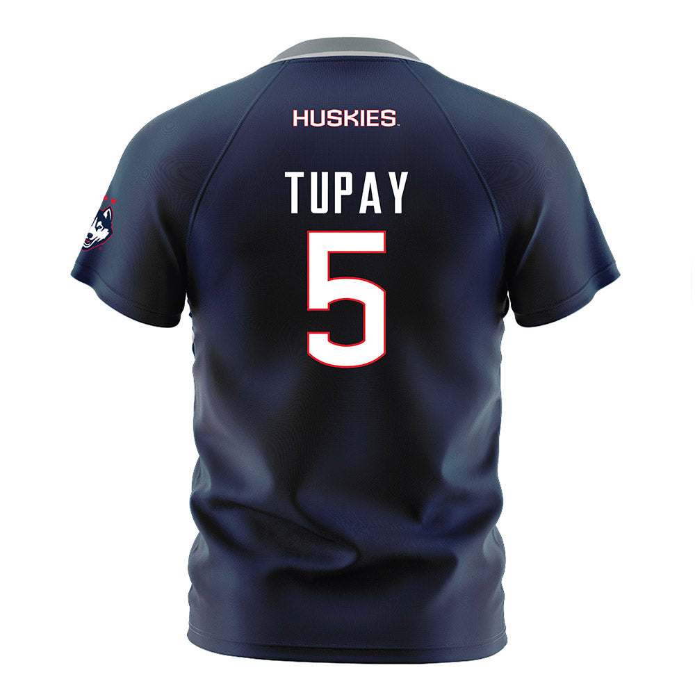 UConn - NCAA Men's Soccer : Alex Tupay - White Soccer Jersey-1