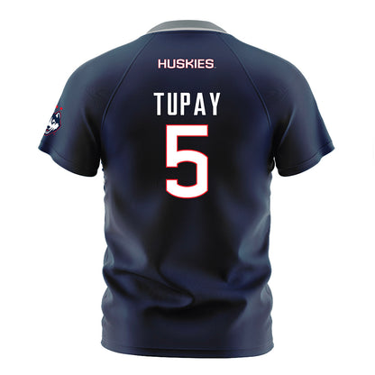 UConn - NCAA Men's Soccer : Alex Tupay - White Soccer Jersey-1