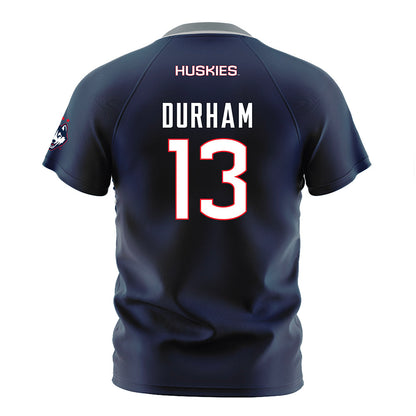 UConn - NCAA Men's Soccer : Kyle Durham - White Soccer Jersey