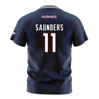 UConn - NCAA Men's Soccer : Balthazar Saunders - White Soccer Jersey-1