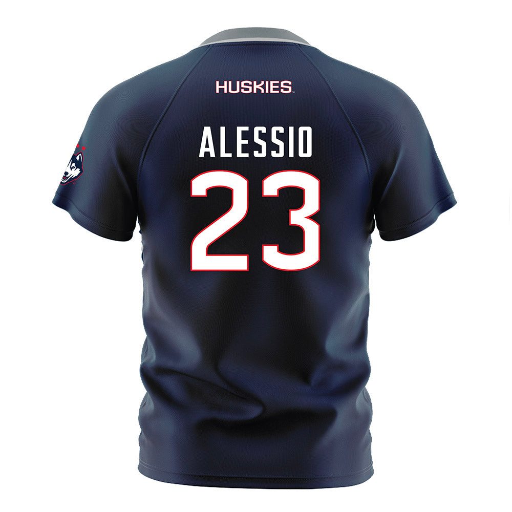 UConn - NCAA Men's Soccer : Preston Alessio - White Soccer Jersey-1