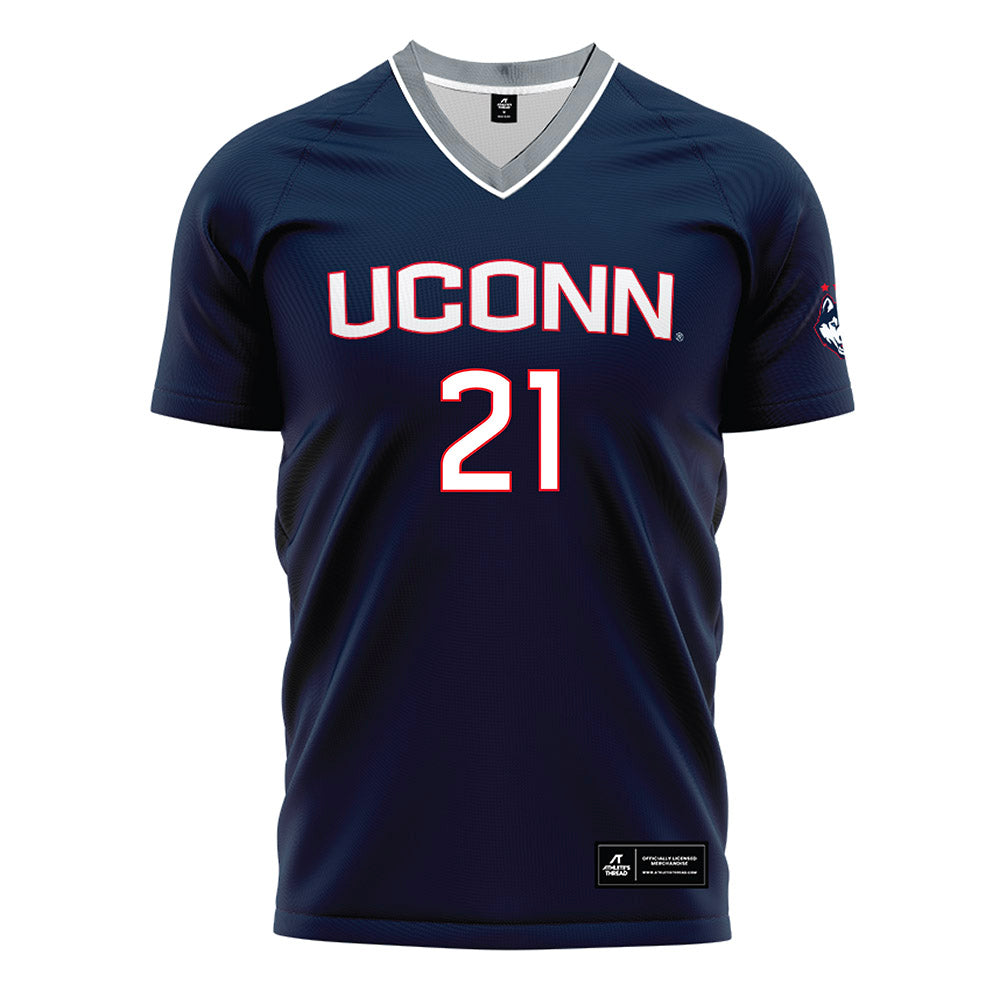 UConn - NCAA Men's Soccer : Maquan Aldridge - White Soccer Jersey-0