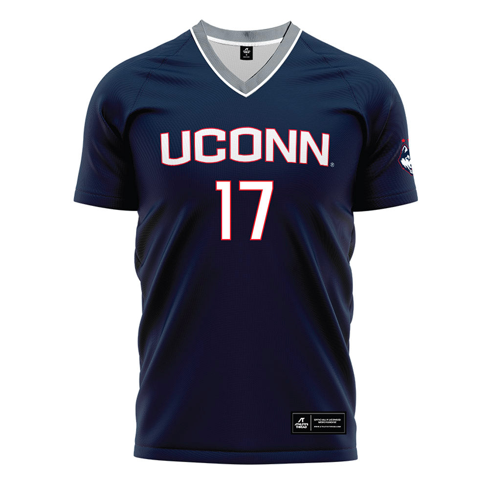 UConn - NCAA Men's Soccer : Edward Wester - White Soccer Jersey-0