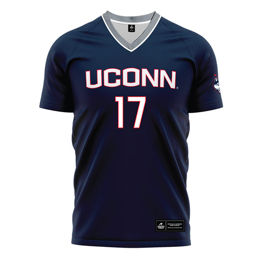 UConn - NCAA Men's Soccer : Edward Wester - White Soccer Jersey-0