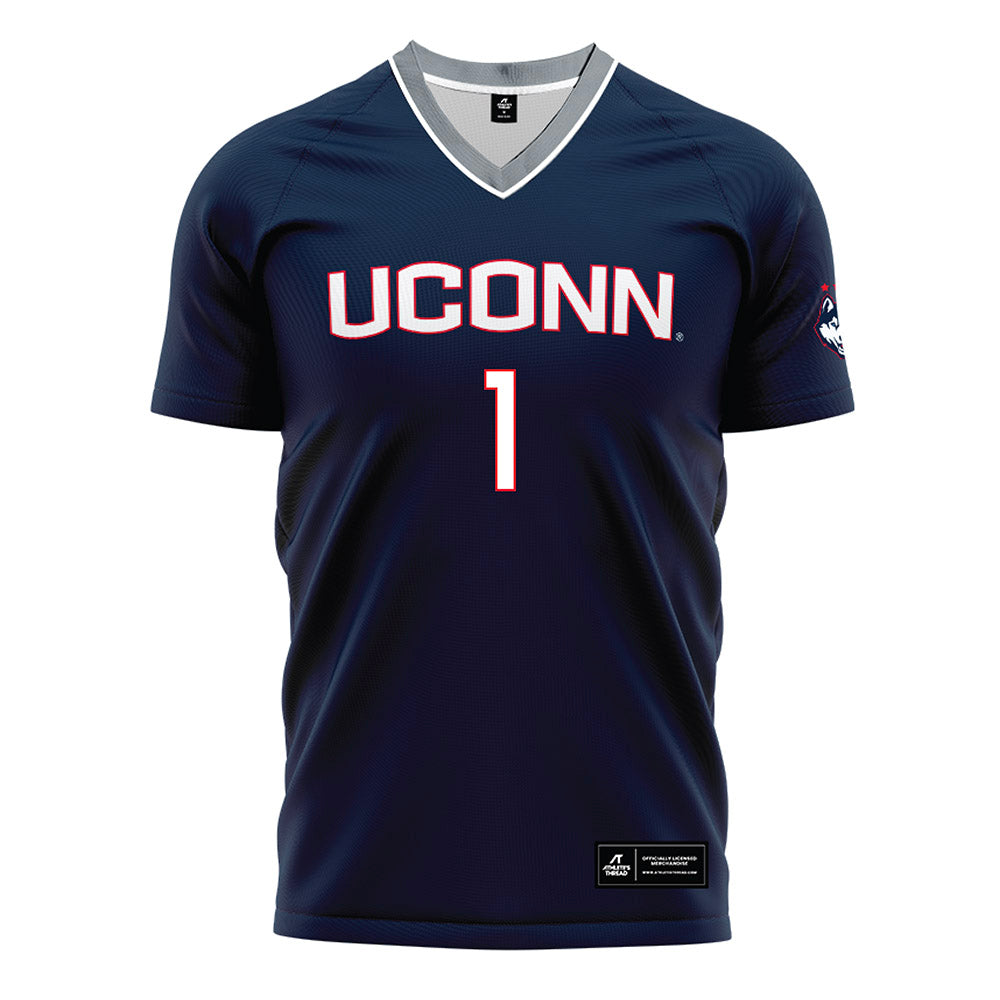 UConn - NCAA Men's Soccer : Adam Carter - White Soccer Jersey-0