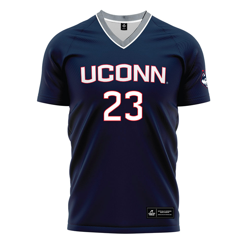 UConn - NCAA Men's Soccer : Preston Alessio - White Soccer Jersey-0