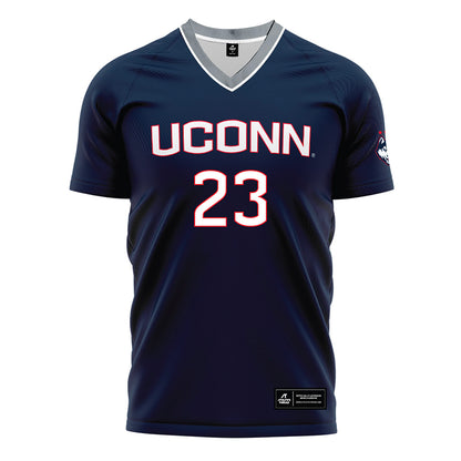 UConn - NCAA Men's Soccer : Preston Alessio - White Soccer Jersey-0
