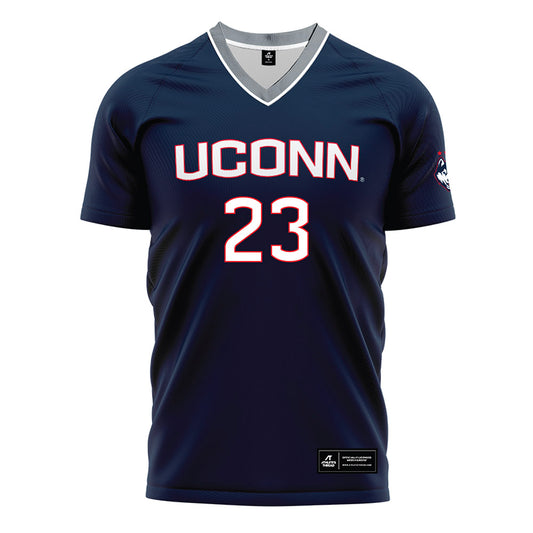 UConn - NCAA Men's Soccer : Preston Alessio - White Soccer Jersey-0