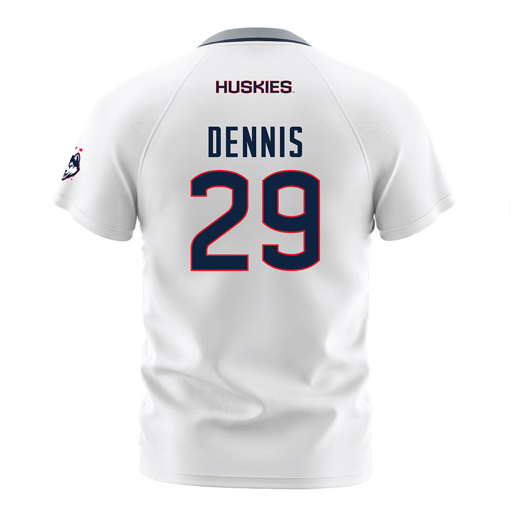 UConn - NCAA Men's Soccer : Giovanni Dennis - White Soccer Jersey