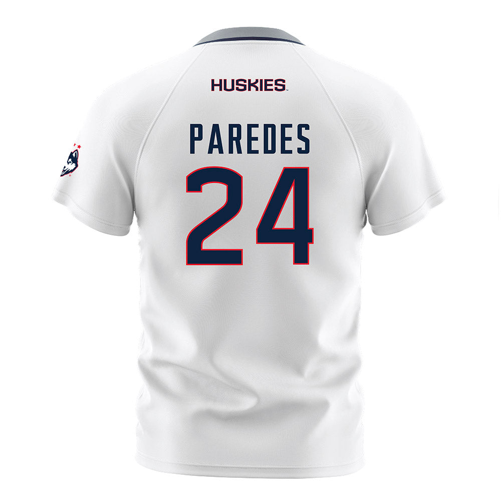 UConn - NCAA Men's Soccer : Matias Paredes - White Soccer Jersey