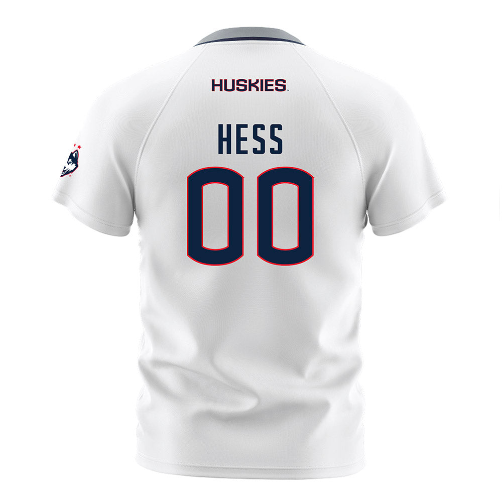 UConn - NCAA Men's Soccer : Justin Hess - White Soccer Jersey