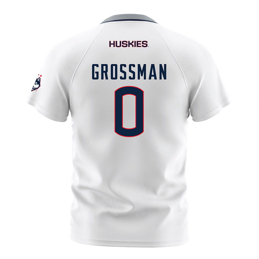 UConn - NCAA Men's Soccer : Joseph Grossman - White Soccer Jersey