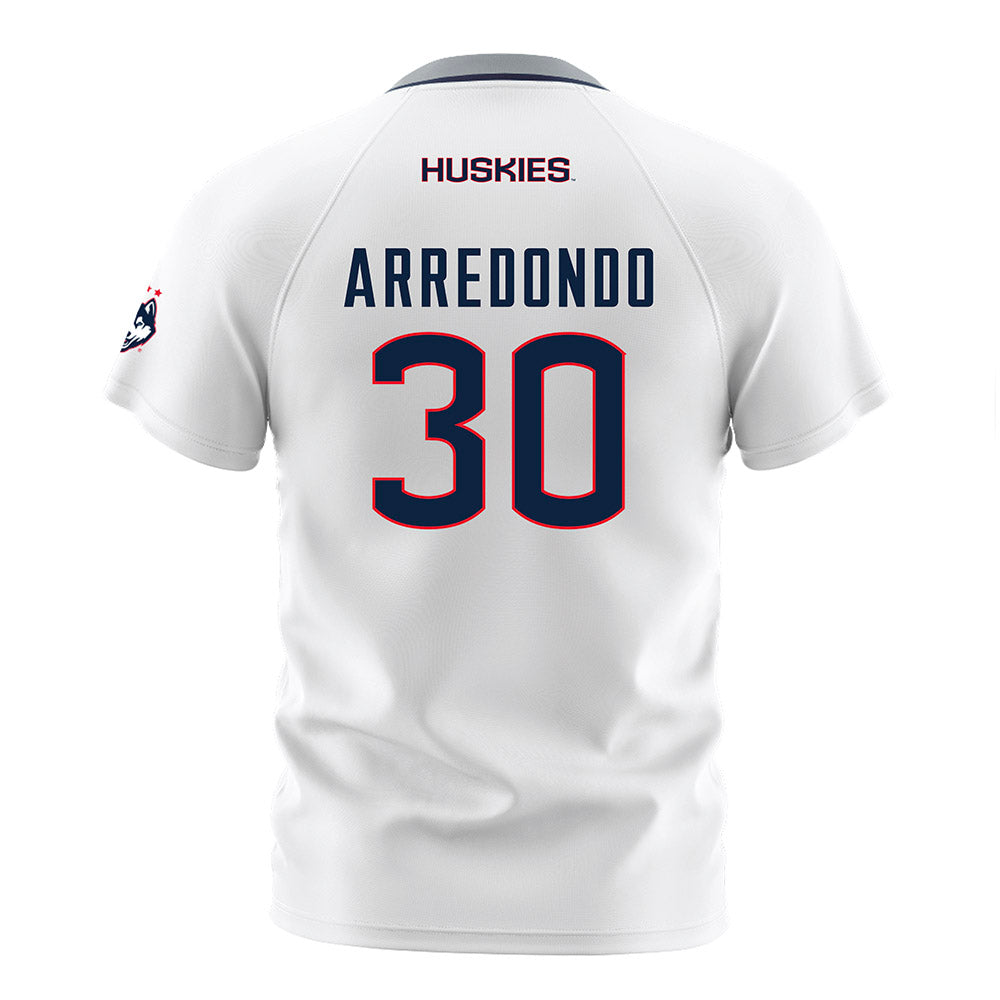 UConn - NCAA Men's Soccer : Alfonso Arredondo - White Soccer Jersey