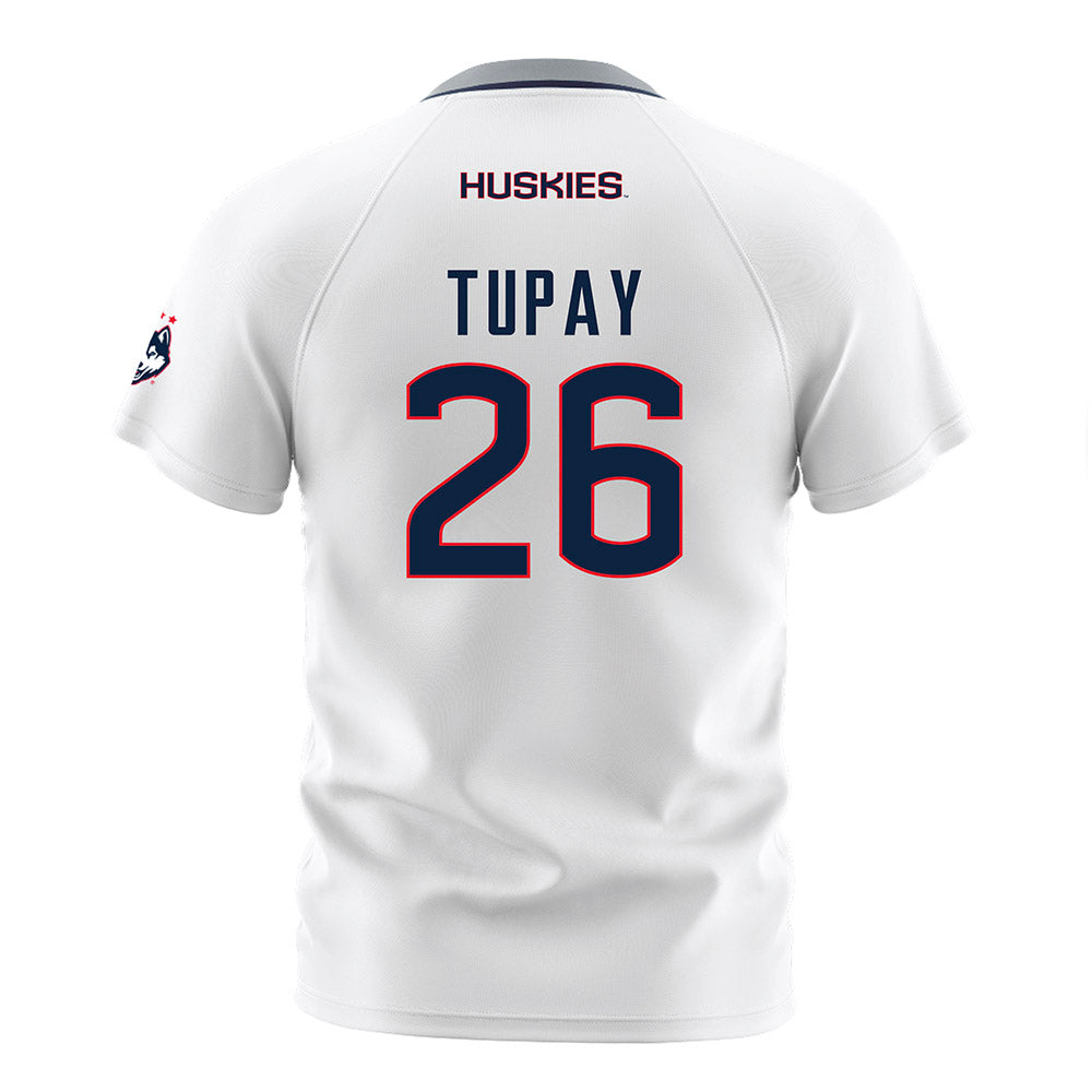 UConn - NCAA Men's Soccer : Alex Tupay - White Soccer Jersey