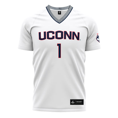 UConn - NCAA Men's Soccer : Adam Carter - White Soccer Jersey-0