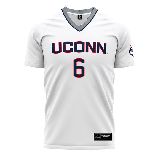 UConn - NCAA Men's Soccer : Khaya Roudette Gregory - White Soccer Jersey-0