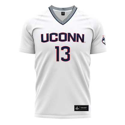 UConn - NCAA Men's Soccer : Kyle Durham - White Soccer Jersey