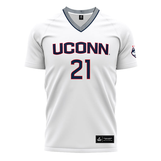 UConn - NCAA Men's Soccer : Maquan Aldridge - White Soccer Jersey-0