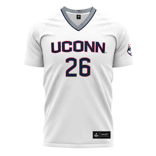 UConn - NCAA Men's Soccer : Sebastian Francis - White Soccer Jersey-0