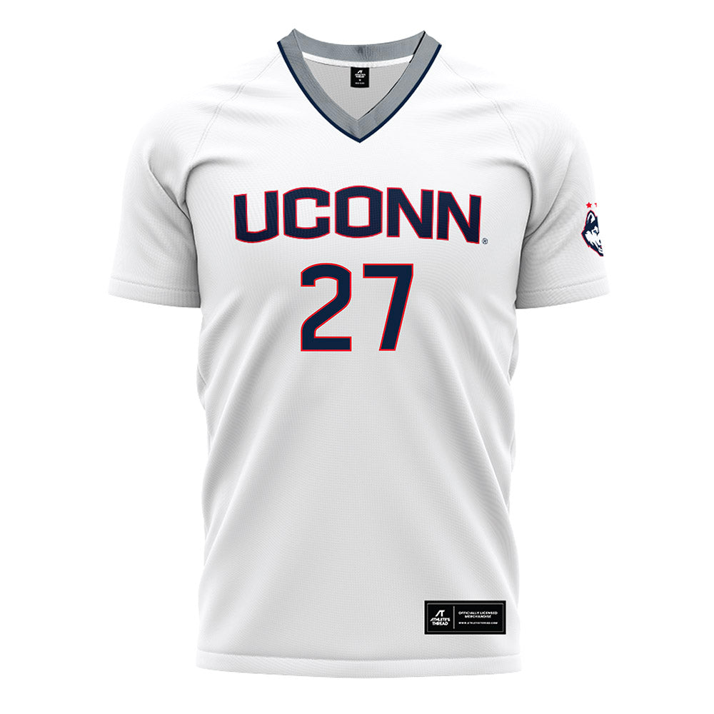 UConn - NCAA Men's Soccer : Jack Ryan - White Soccer Jersey-0