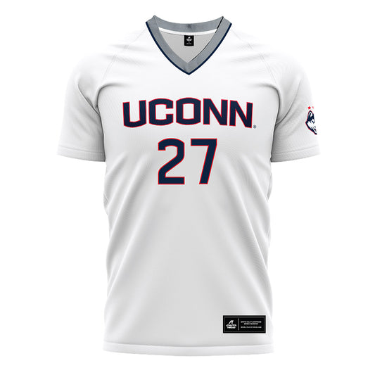 UConn - NCAA Men's Soccer : Jack Ryan - White Soccer Jersey-0