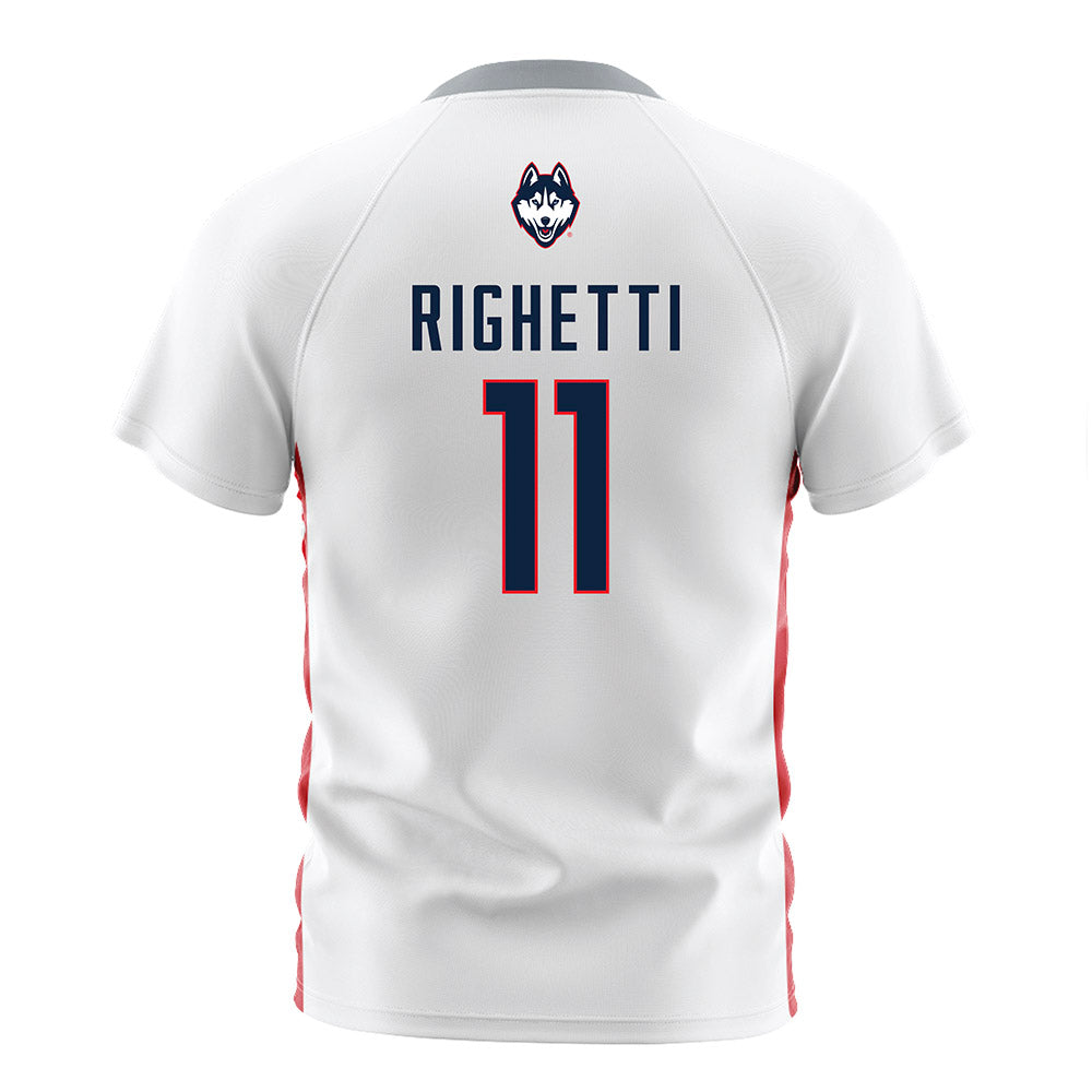 UConn - NCAA Women's Soccer : Tiana Righetti - White Soccer Jersey-1